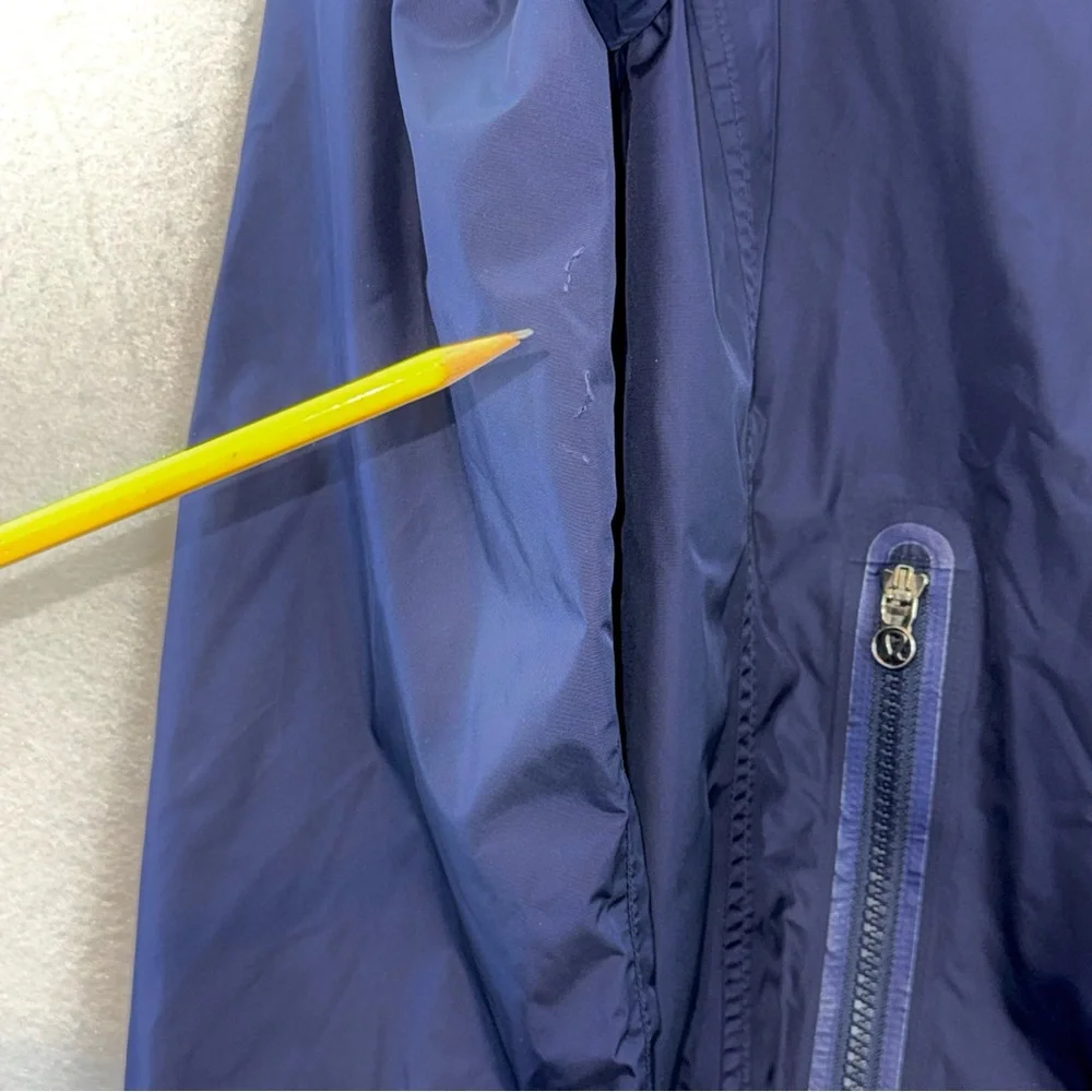 Lululemon - women’s navy No rain No Gain jacket hooded full zip up raincoat SZ 4